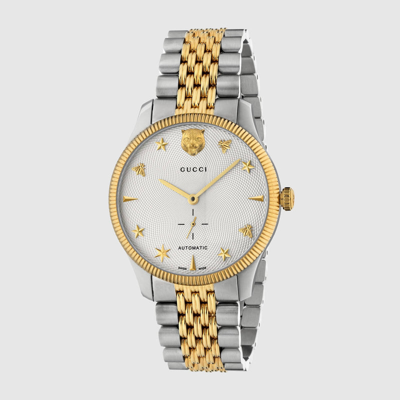Gucci YA126356 G-Timeless Automatic Stainless Steel 2 Tone Strap