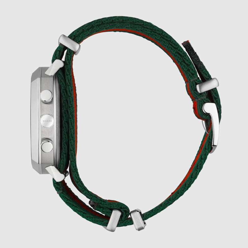 Gucci YA157304 Grip Red-Green Nylon Strap Men Watches - Lexor Miami