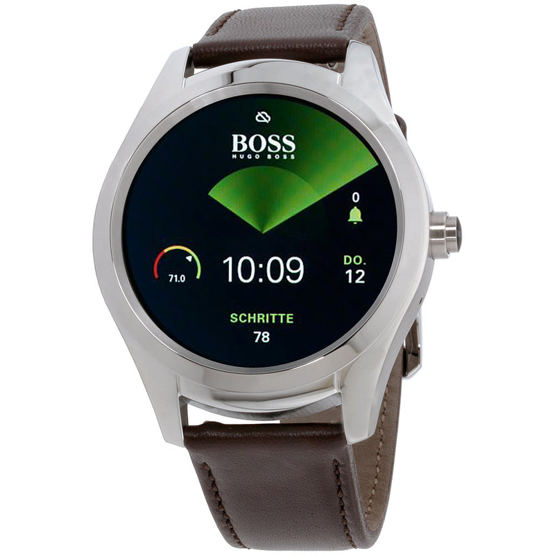 Hugo Boss Smart Watch 1513551 Touch Customisable Digital Dial Leather Strap Men Watches Lexor Miami - Lexor Miami