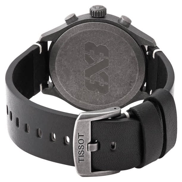 Tissot T1166173606700 XL 3X3 Street Basketball Chronograph Black Leather Strap Men Watches - Lexor Miami
