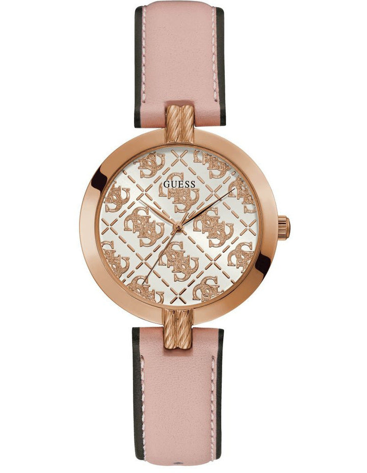 Guess GW0027L2 Pink Leather Strap Women Watches - Lexor Miami