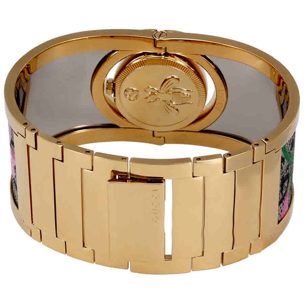 Gucci YA112443 Bloom Twirling Dial Gold-plated and Floral Women Watches - Lexor Miami