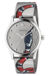 Gucci YA1264123 G-Timeless Snake Mesh Strap Watch, 38mm Women Watches Lexor Miami - Lexor Miami