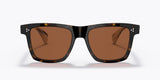 The Oliver People OV5444SU 166673 54 Casian Unisex Sunglasses feature oversized rectangular tortoise-shell frames and brown-tinted lenses, shown from the front against a plain white background.