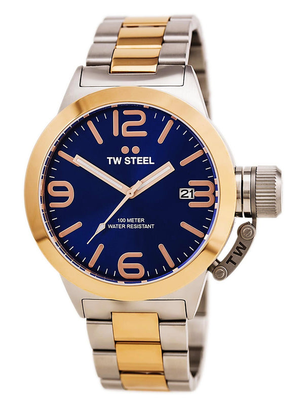 Tw Steel CB141 Canteen Bracelet Blue Dial Two Tone Rose Gold Steel Men Watches Lexor Miami - Lexor Miami