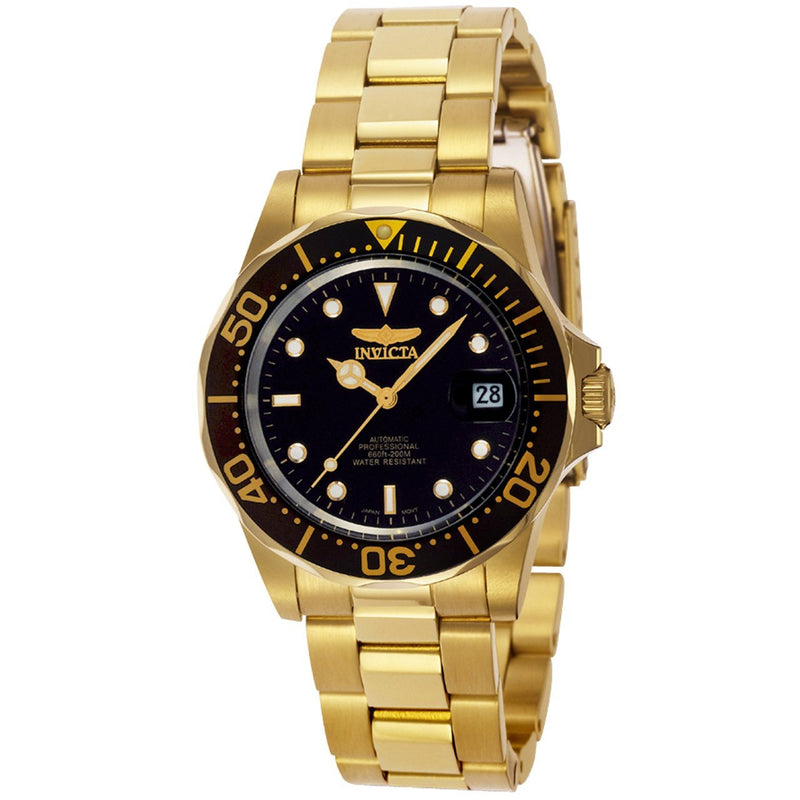 Invicta 8929 Pro Diver Automatic Gold Stainless Steel Strap Men Watches - Lexor Miami