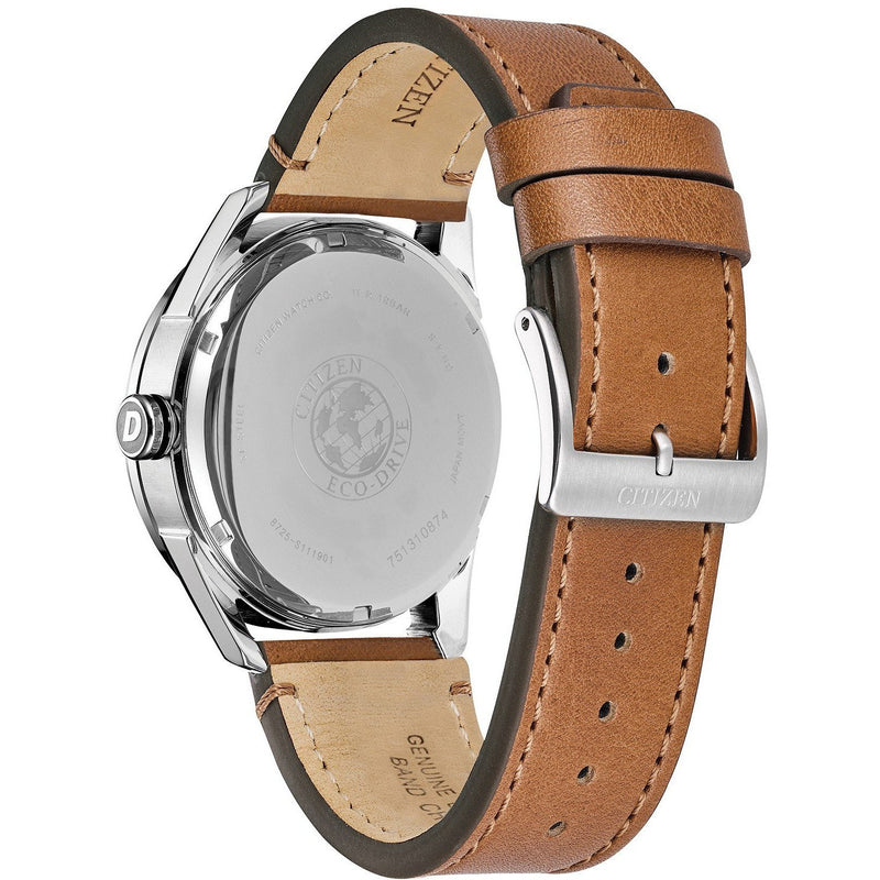 Citizen BU4020-01L Drive Eco-Drive Brown Leather Strap Men Watches - Lexor Miami