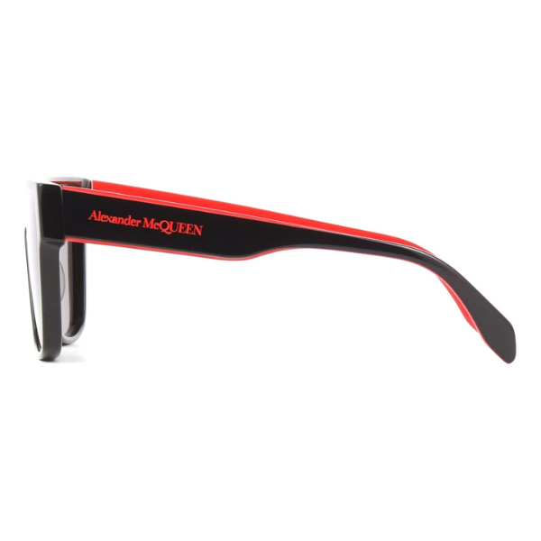 Alexander McQueen Black Sunglasses Red Striped Alexander McQueen AM0397S Sunglasses main image 2