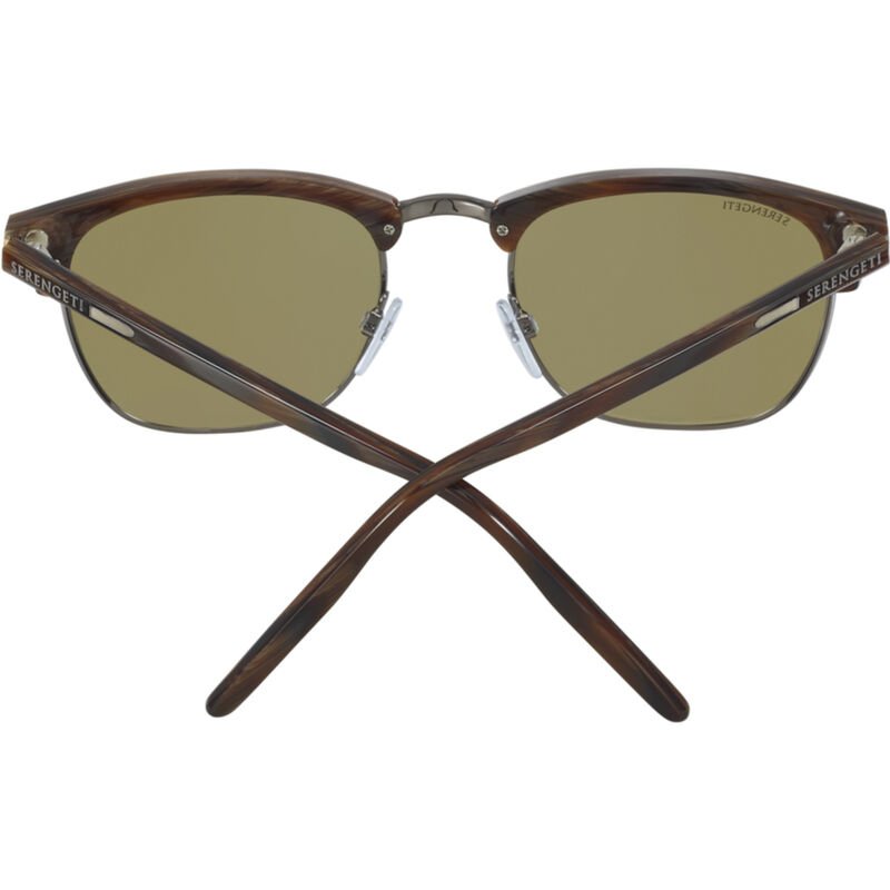 Serengeti 8944 Alray Shiny Wood Grain Dark Gunmetal Metal Unisex Sunglasses - Lexor Miami