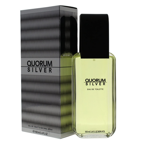 Antonio Puig Quorum Silver 3.4 oz. EDT Men Perfume - Lexor Miami