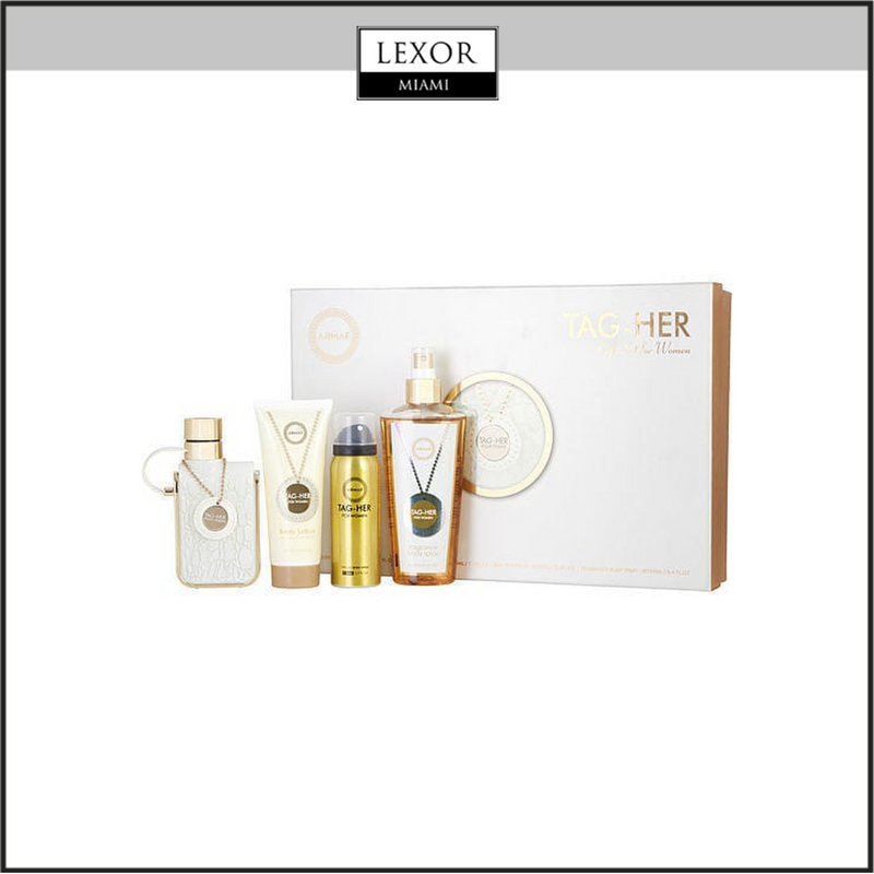 Armaf Tag Her 3.4oz Edp Juego de 4 piezas para mujer