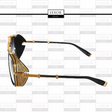 Balmain O.R. BPS-104A 59 Gold Black Unisex Sunglasses