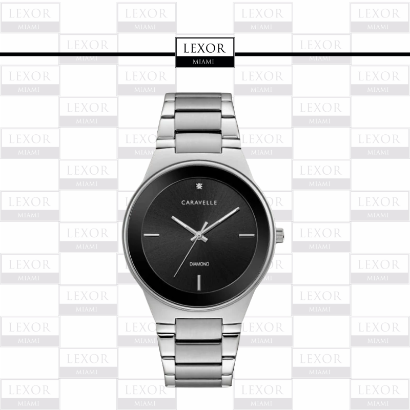 Reloj moderno de acero inoxidable para hombre Bulova 43D106 Caravelle