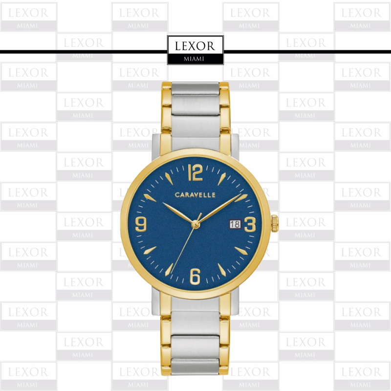 Bulova 45A149 Dress Caravelle 2 Tone Stainless Steel Strap Men Watches