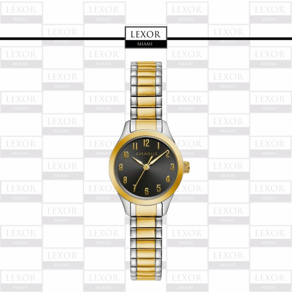 Bulova 45L185 Traditional Caravelle 2 Tone Stainless Steel Strap Women Watches