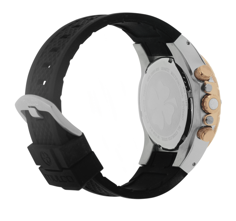 Mulco MW3-19495-023 Blue Marine Fusion Black Silicone Strap Women Watches - Lexor Miami
