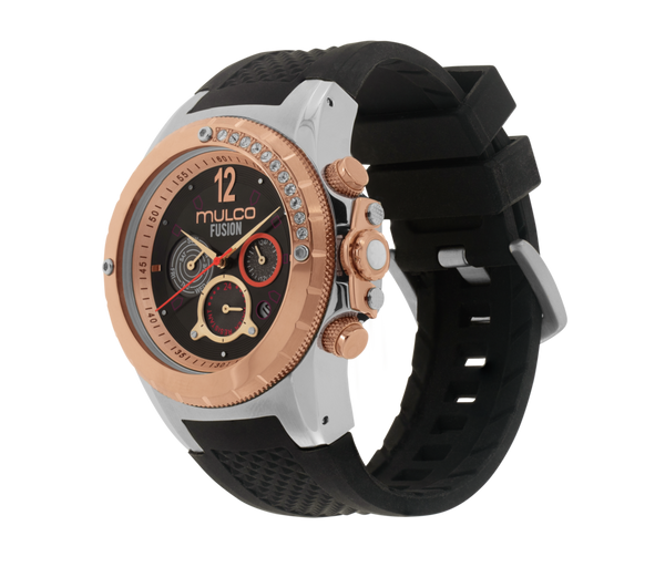 Mulco MW3-19495-023 Blue Marine Fusion Black Silicone Strap Women Watches - Lexor Miami
