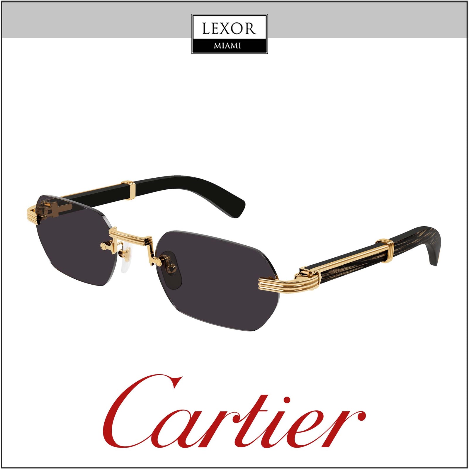 Cartier Sunglasses CT0362S-001 54 Unisex Women Men UPC