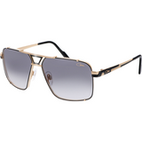 The Cazal 9099 001 59 Unisex Sunglasses feature a black frame and iconic design, offering an authentic Cazal Sunglasses look.