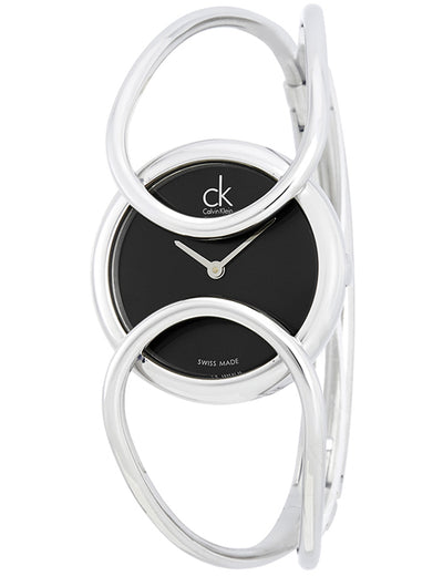 Calvin Klein Women s Inclined Black Dial Watch K4C2M111