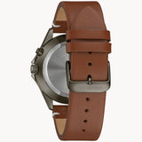 Bulova 45C119 Classic Caravelle Brown Leather Strap Men Watches - Lexor Miami