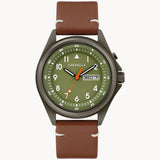Bulova 45C119 Classic Caravelle Brown Leather Strap Men Watches - Lexor Miami