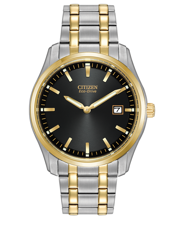 Citizen AU1044-58E Corso Eco-Drive 2 Tone Stainless Steel Strap Men Watches - Lexor Miami