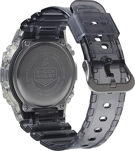 G-Shock DW5600SK-1 Analog Digital 2 Tone Clear Resin Strap Unisex Watches - Lexor Miami