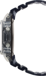 G-Shock DW5600SK-1 Analog Digital 2 Tone Clear Resin Strap Unisex Watches - Lexor Miami