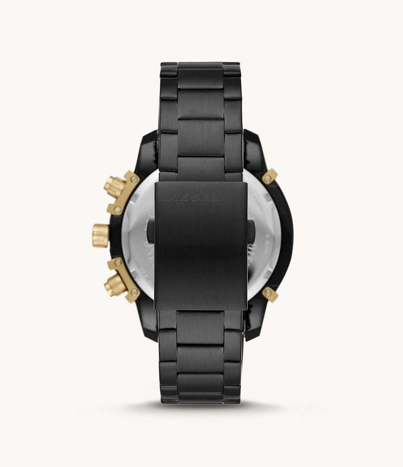 Diesel DZ4525 Chronograph Griffed Black Stainless Steel Bracelet Watch 48mm Men Watches - Lexor Miami