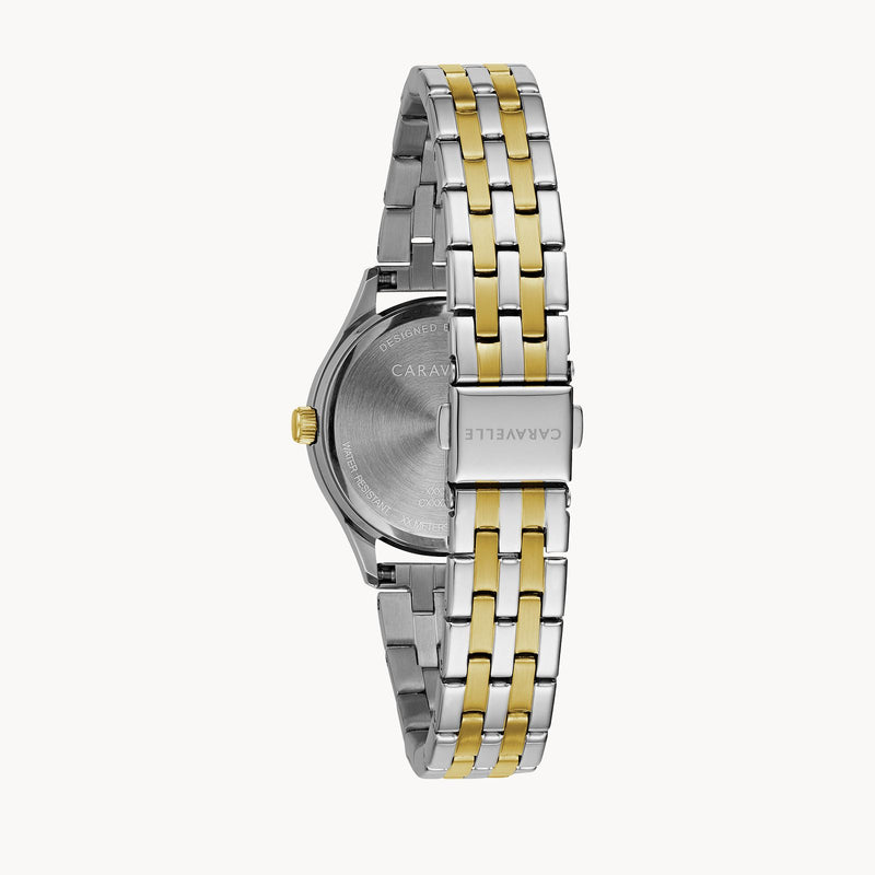 Bulova 45M112 Dress Caravelle 2 Tone Stainless Steel Strap Women Watches - Lexor Miami