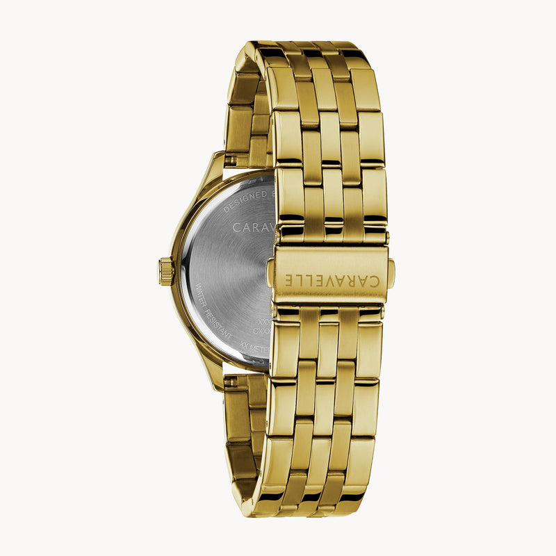 Bulova 44B121 Dress Caravelle Gold Stainless Steel Strap Men Watches - Lexor Miami