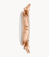 Fossil ES5011 Carlie Rose Gold Stainless Steel Mesh Strap Women Watches - Lexor Miami
