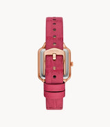 Fossil ES5085 Raquel Fuchsia Croc Leather Strap Women Watches - Lexor Miami