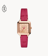 Fossil ES5085 Raquel Fuchsia Croc Leather Strap Women Watches - Lexor Miami