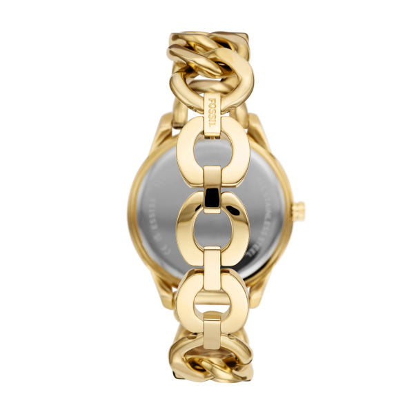 Fossil ES5133 Stella Gold Stainless Steel Chain Strap Women Watches - Lexor Miami