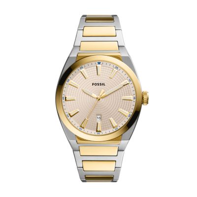 Fossil FS5823 Everett Three-Hand Date Two-Tone Stainless Steel Watch Unisex - Lexor Miami