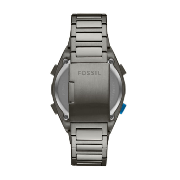Fossil FS5861 Everett Solar Digital Black Stainless Steel Strap Men Watches - Lexor Miami
