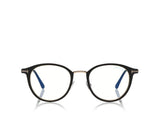 Tom Ford FT5528-B 002 49 Round Metal Blue Block Women Opticals - Lexor Miami