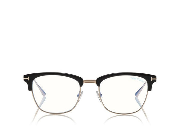 Tom Ford FT5590-F-B 001 52 Blue Block Browline Unisex Opticals - Lexor Miami