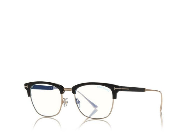 Tom Ford FT5590-F-B 001 52 Blue Block Browline Unisex Opticals - Lexor Miami