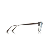Tom Ford FT5590-F-B 052 52 Blue Block Browline Unisex Opticals