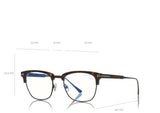 Tom Ford FT5590-F-B 052 52 Blue Block Browline Unisex Opticals
