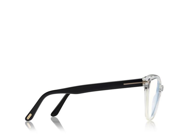 Tom Ford FT5639-B 026 54 Blue Block Soft Cateye Women Opticals - Lexor Miami