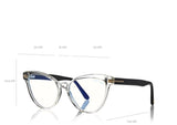 Tom Ford FT5639-B 026 54 Blue Block Soft Cateye Women Opticals - Lexor Miami
