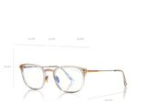 Tom Ford FT5694-B 030 52 Slim Rectangular Blue Block Women Optical Frame - Lexor Miami