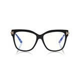 Tom Ford FT5704-F-B 005 54 Square Shape Blue Block Women Optical Frame