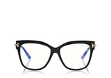 Tom Ford FT5704-F-B 005 54 Square Shape Blue Block Women Optical Frame - Lexor Miami