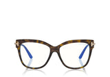 Tom Ford FT5704-F-B 052 54 Square Shape Blue Block Women Optical Frame