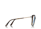 Tom Ford FT5704-F-B 052 54 Square Shape Blue Block Women Optical Frame